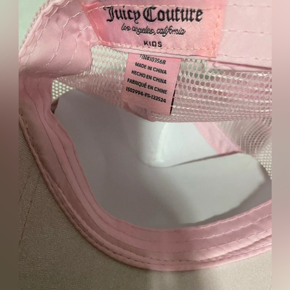 Juicy Couture Kids Mesh Pink Snap Back Hat NWT Brand New - Picture 6 of 6